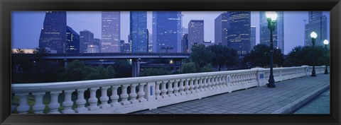 Framed Houston at dusk, Texas Print