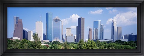 Framed Houston Skyline, Texas Print