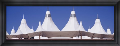 Framed Roof of a terminal building at an airport, Denver International Airport, Denver, Colorado, USA Print