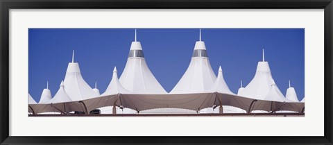 Framed Roof of a terminal building at an airport, Denver International Airport, Denver, Colorado, USA Print