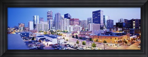 Framed Denver at night, Colorado Print