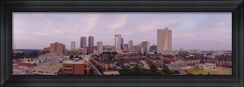 Framed Skyscrapers in a city, Fort Worth, Texas, USA Print