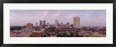 Framed Skyscrapers in a city, Fort Worth, Texas, USA Print