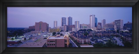 Framed High angle view of a city, Fort Worth, Texas, USA Print