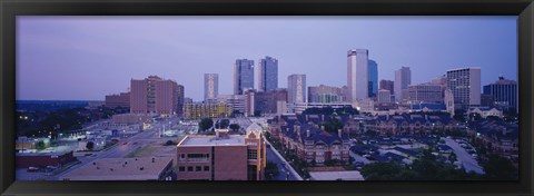 Framed High angle view of a city, Fort Worth, Texas, USA Print
