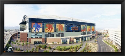 Framed High angle view of a baseball stadium, Bank One Ballpark, Phoenix, Arizona, USA Print