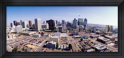 Framed USA, California, San Diego, Downtown District Print