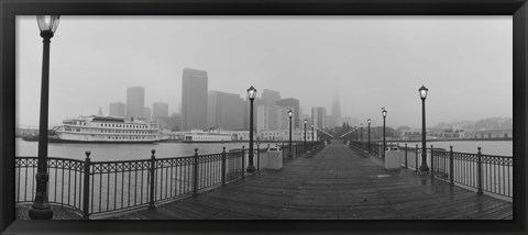 Framed Street lamps on a bridge, San Francisco, California, USA Print
