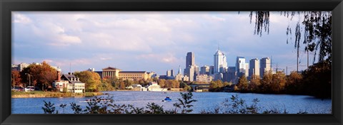 Framed Philadelphia from the Water Print