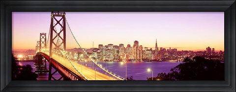 Framed San Francisco Skyline with Golden Gate Bridge Print