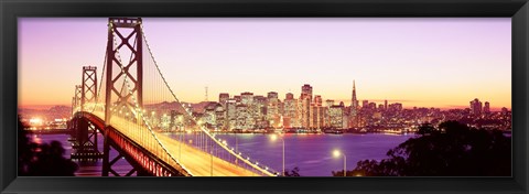 Framed San Francisco Skyline with Golden Gate Bridge Print