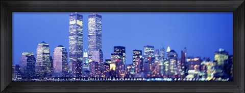 Framed Evening, Lower Manhattan, NYC, New York City, New York State, USA Print