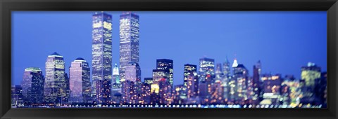 Framed Evening, Lower Manhattan, NYC, New York City, New York State, USA Print