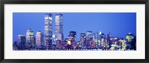 Framed Evening, Lower Manhattan, NYC, New York City, New York State, USA Print