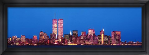 Framed Evening Lower Manhattan New York NY Print