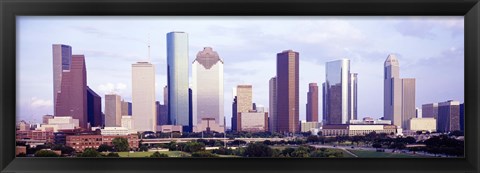 Framed Houston, Texas Skyline Print