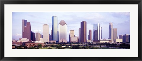 Framed Houston, Texas Skyline Print