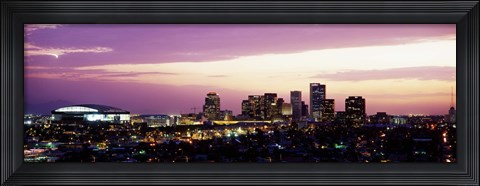 Framed Phoenix with Purple Sky Print