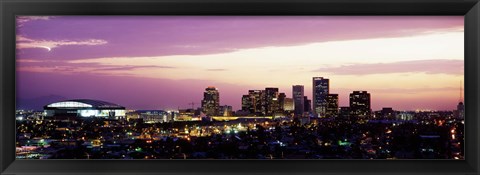 Framed Phoenix with Purple Sky Print