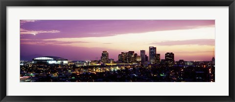 Framed Phoenix with Purple Sky Print