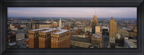 Framed High Angle View Of Buildings In A City, Buffalo, New York State, USA Print