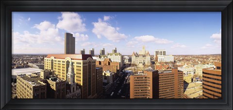 Framed High angle view of a city, Albany, New York State, USA Print