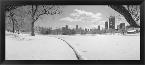 Framed Buildings in a city, Lincoln Park, Chicago, Illinois, USA Print