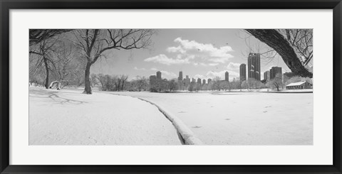 Framed Buildings in a city, Lincoln Park, Chicago, Illinois, USA Print