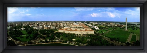 Framed Aerial View Of The City, Washington DC, District Of Columbia, USA Print