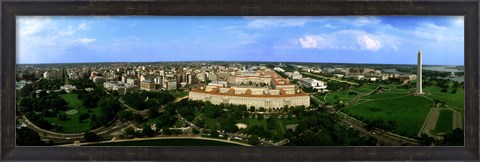 Framed Aerial View Of The City, Washington DC, District Of Columbia, USA Print