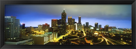 Framed Evening Atlanta GA Print