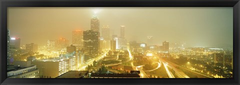 Framed USA, Georgia, Atlanta, Fog in Atlanta Print