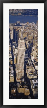 Framed Aerial View Of Empire State Building, Manhattan Print