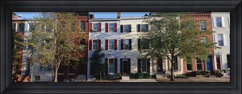 Framed Row homes, Philadelphia Print