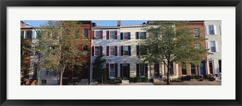 Framed Row homes, Philadelphia Print