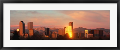 Framed Denver skyline Print