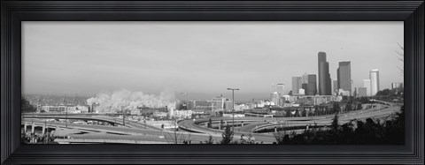 Framed Building demolition near a highway, Seattle, Washington State, USA Print