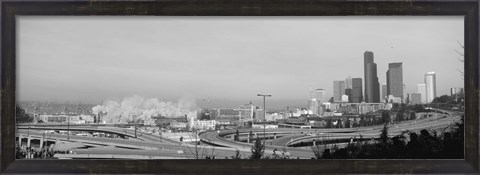 Framed Building demolition near a highway, Seattle, Washington State, USA Print