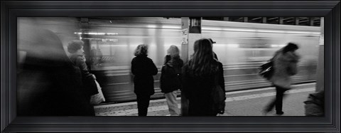 Framed Subway, Station, NYC, New York City, New York State, USA Print