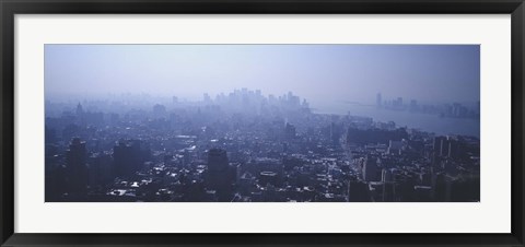 Framed Smog Over New York, NYC, New York City, New York State, USA Print