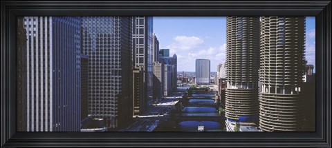 Framed USA, Illinois, Chicago, Chicago River Print