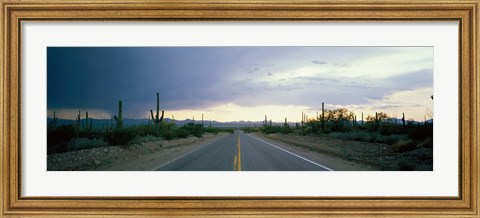 Framed Desert Road near Tucson Arizona USA Print