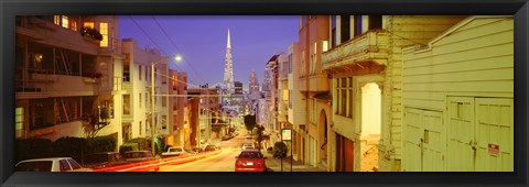 Framed Evening In San Francisco, San Francisco, California, USA Print