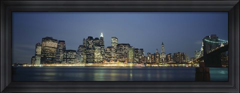 Framed Buildings On The Waterfront, NYC, New York City, New York State, USA Print