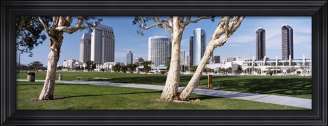 Framed Embarcadero Marina Park, San Diego, California, USA Print
