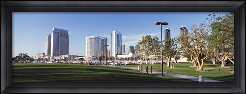 Framed USA, California, San Diego, Marina Park Print