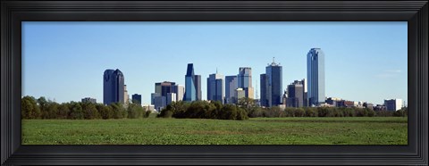 Framed Dallas on a clear day,TX Print