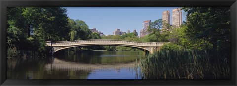 Framed Bridge across a lake, Central Park, New York City, New York State, USA Print