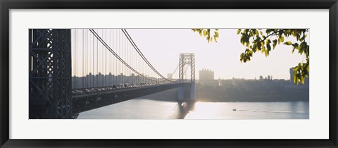 Framed George Washington Bridge in black and white, New York City Print