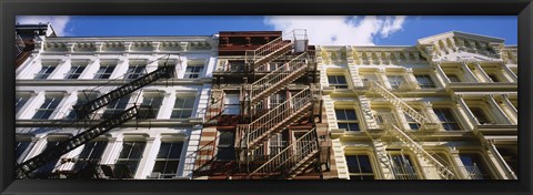 Framed Low Angle View Of A Building, Soho, Manhattan, NYC, New York City, New York State, USA Print